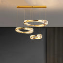 Moderne LED-Pendelleuchte Gold mit elegantem Kristall
