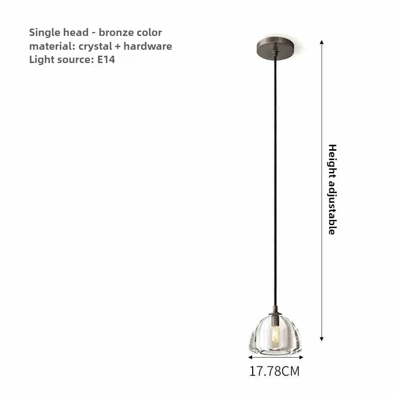 lustre moderne en cristal géométrique pour intérieur luxueux - vue 14 sur 14