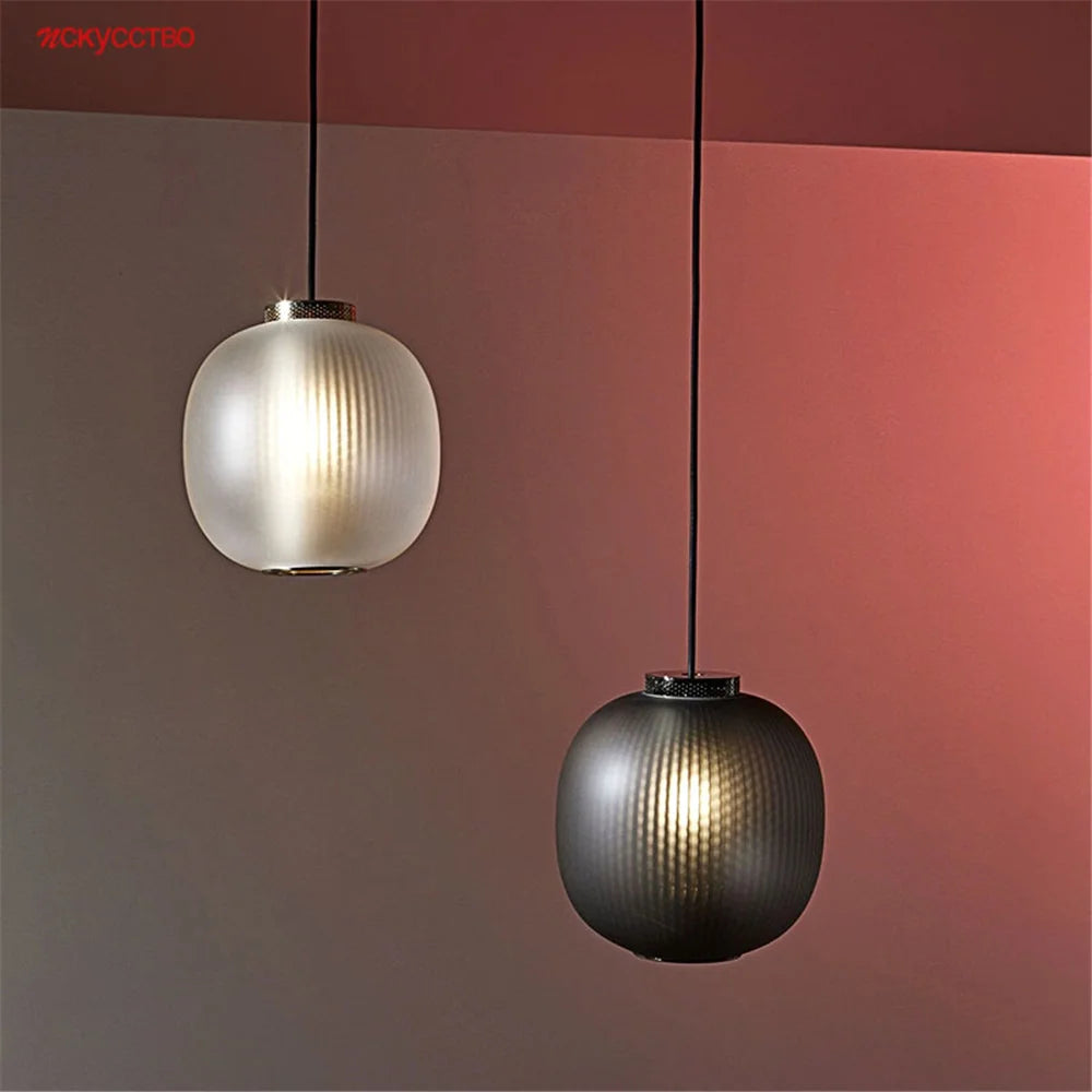 Suspension Led à bulles de verre colorées au Design post-moderne - vue 3 sur 8