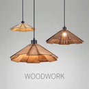 LED-Pendelleuchte Holz Wabi-Sabi-Stil Innen DIY 2022