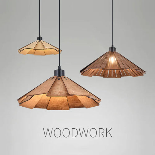 LED-Pendelleuchte Holz Wabi-Sabi-Stil Innen DIY 2022 - vue 2 sur 14