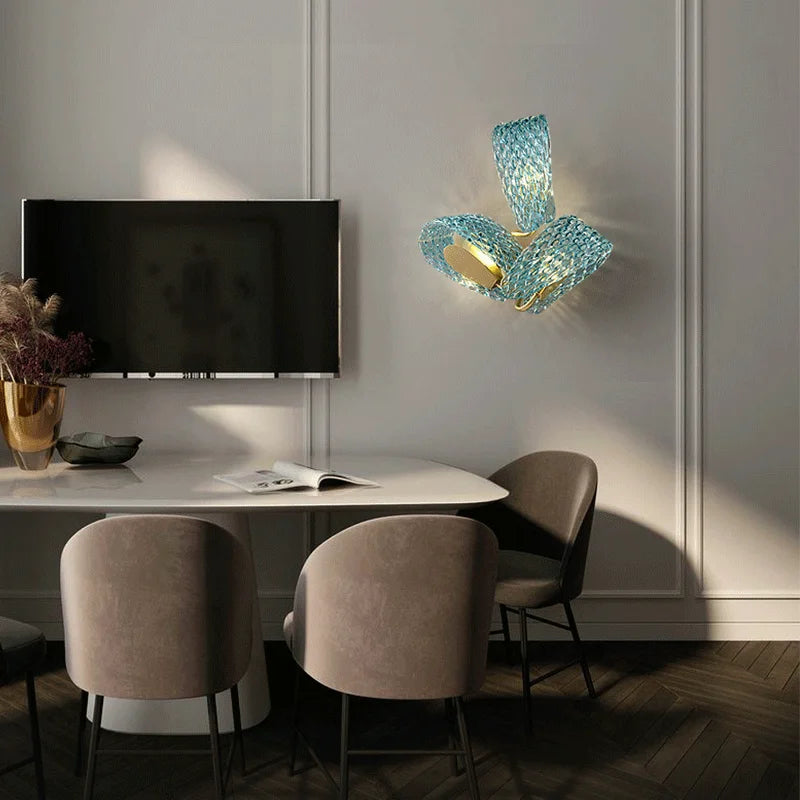 applique murale design fleur luxe créatif en cuivre décoratif - vue 4 sur 8
