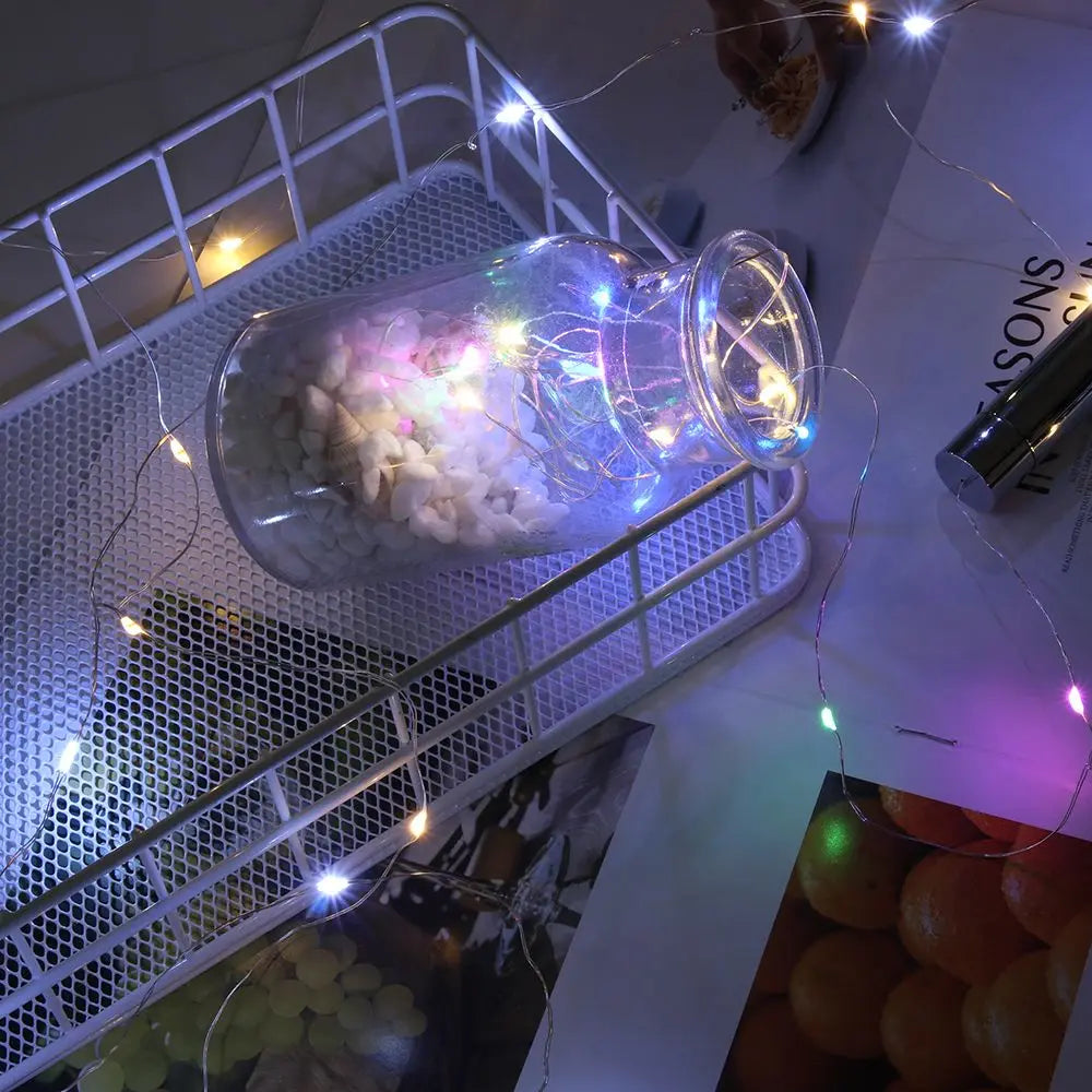 guirlande lumineuse en liège avec 20 led pour fêtes et mariages - vue 11 sur 10