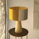 Boho-Tischlampe aus farbiger Baumwollkordel handgefertigt