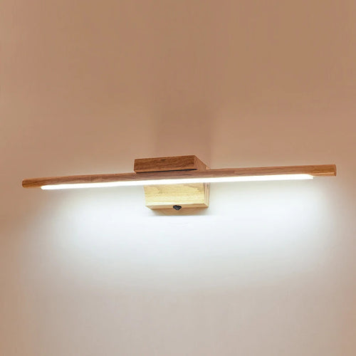 Applique murale led en bois massif avec interrupteur moderne