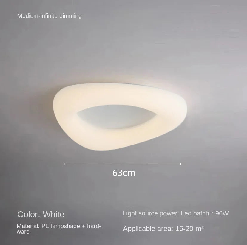 plafonnier led moderne en forme de nuages avec télécommande - vue 10 sur 14