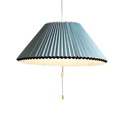 Modern blue fabric pendant light, living room, dining room, ceiling hanging lamp, pendant light - vue 7 sur 9