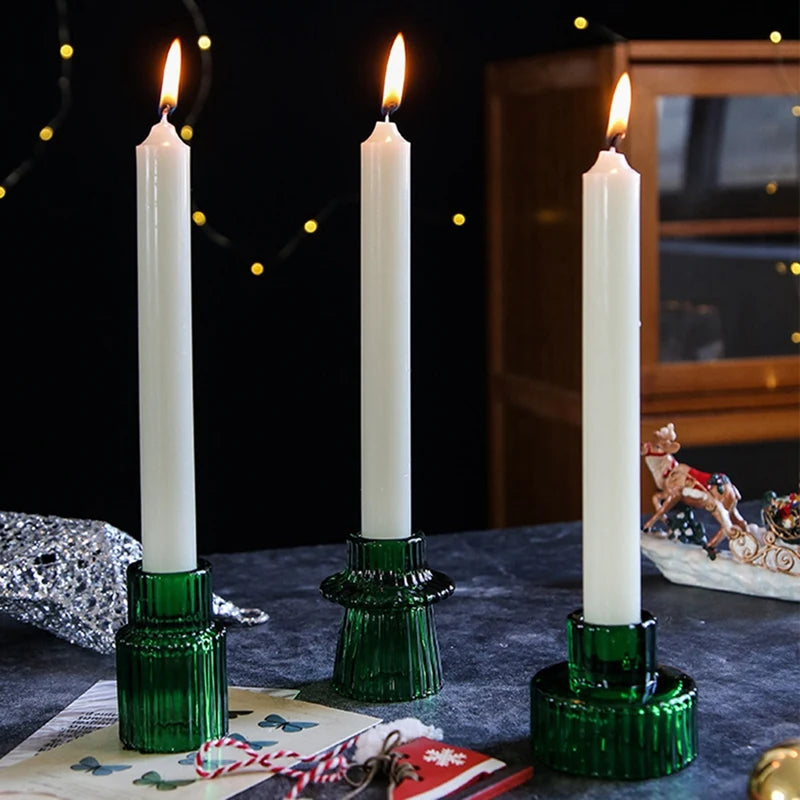 lot de 6 bougeoirs coniques faciles à utiliser pour toutes occasions - vue 4 sur 6