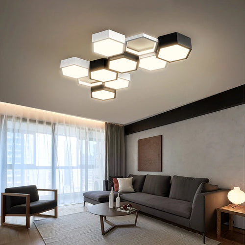 plafonnier design en nid dabeille pour intérieur créatif - vue 2 sur 18