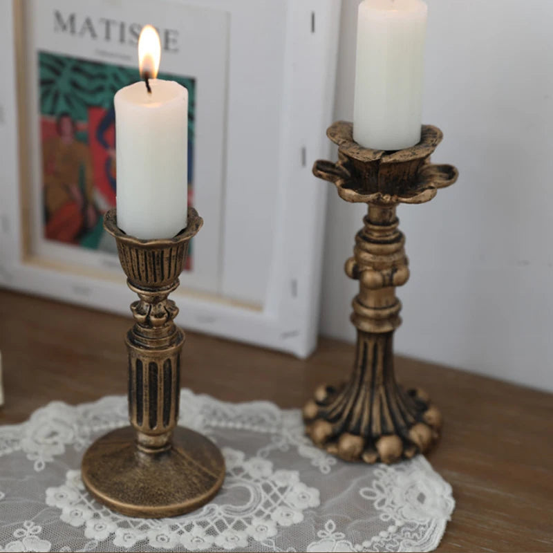 bougeoirs en métal pour décoration de mariage et événements - vue 4 sur 9