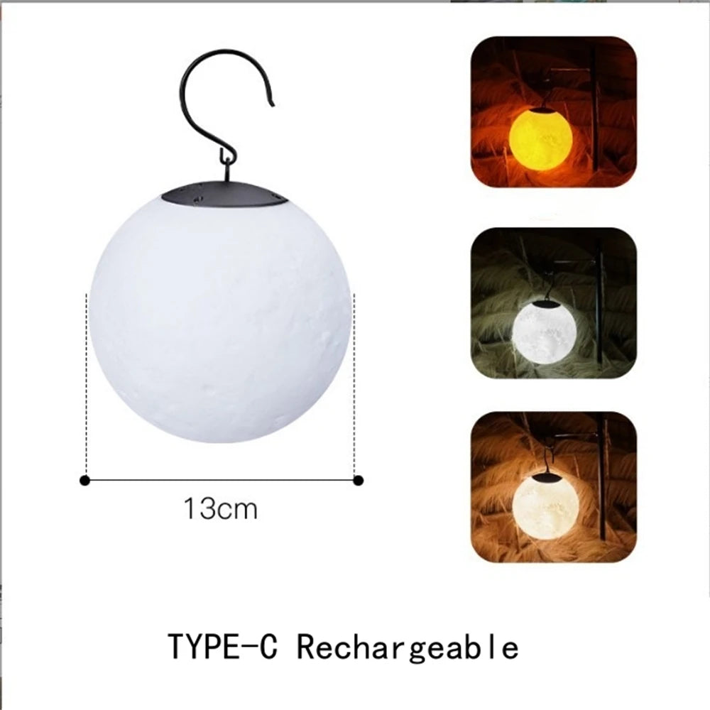 lampe de lune portable pour camping et décoration extérieure - vue 7 sur 7