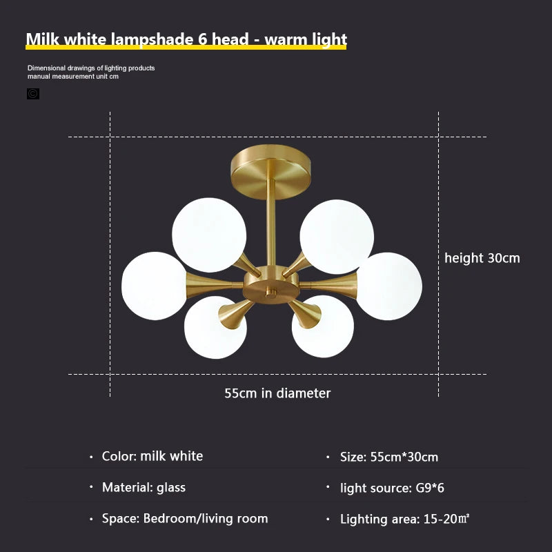 lustre moderne en verre pour un éclairage décoratif intérieur - vue 22 sur 24