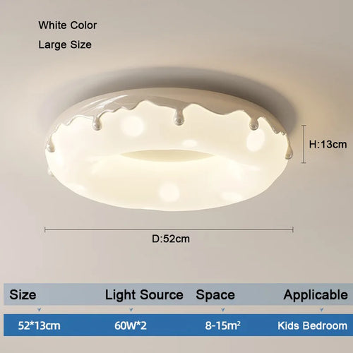 LED-Deckenleuchte Design Minimalistisch Dekorative Donut-Form - vue 15 sur 14