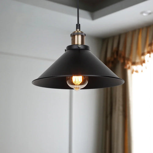 Suspension rétro Loft noir suspendu lumière pays américain suspension pour/cuisine industrielle Restaurant lustre Vintage