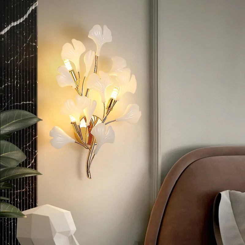 applique murale en céramique décorative à fleurs romantiques - vue 3 sur 8