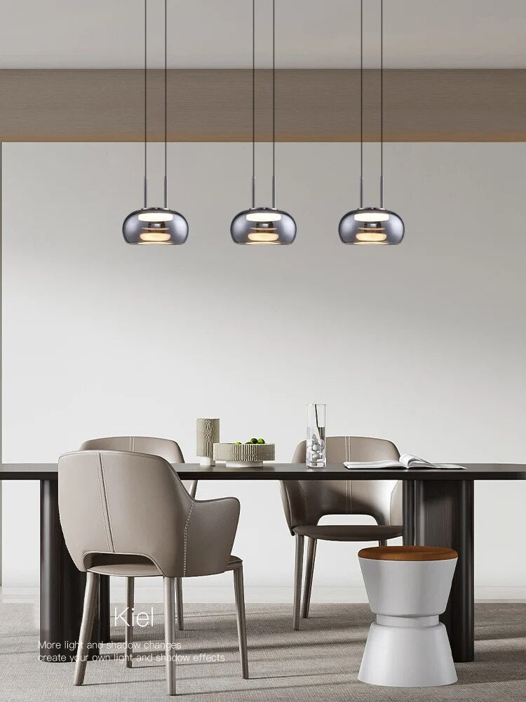 Suspension en verre pour restaurant