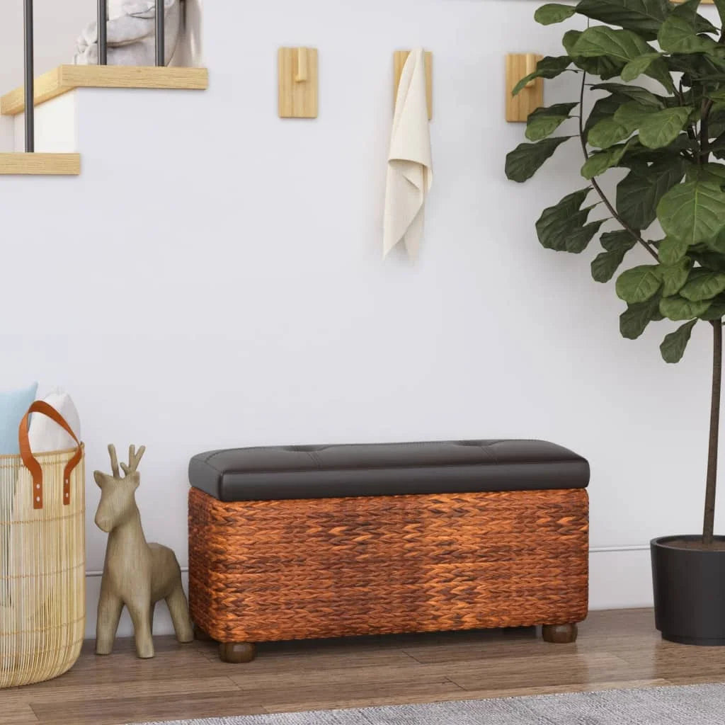 2PCS Storage Benches with cuship for Living Room Room Entryway Storage Ottoman for Blankets, Storage Toys rtan Woven