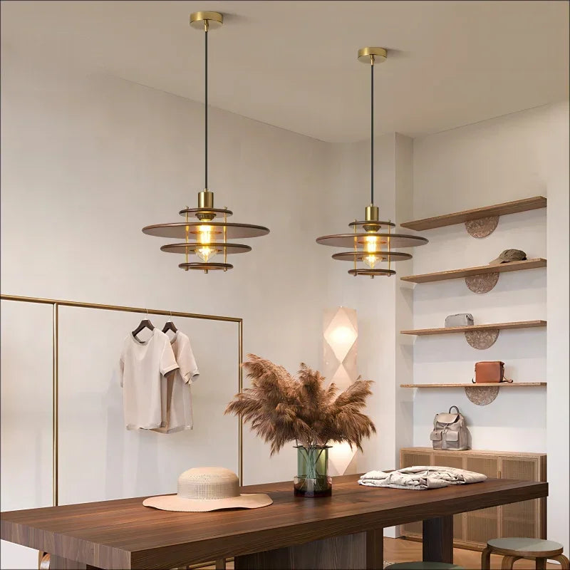 suspension wabi-sabi japonaises en bois décoration intérieure - vue 4 sur 6