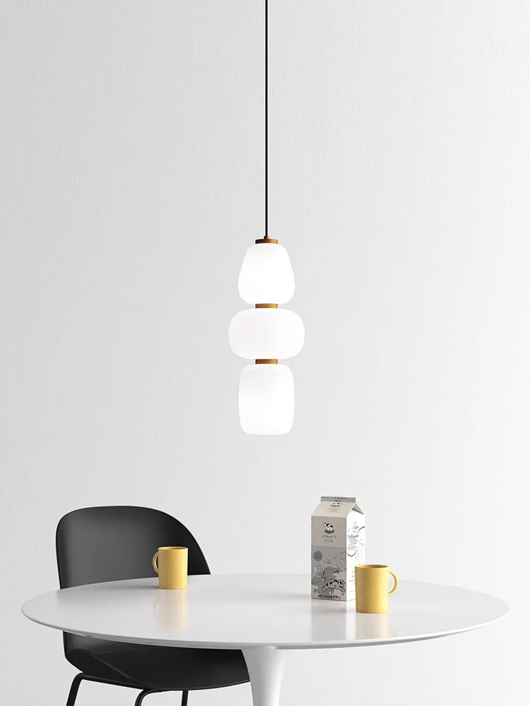 lustre led en verre design minimaliste artistique pour intérieur créatif - vue 4 sur 12