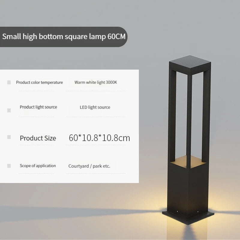 Moderne LED-Gartenleuchte aus Aluminium, wasserdicht für den Außenbereich - vue 17 sur 21
