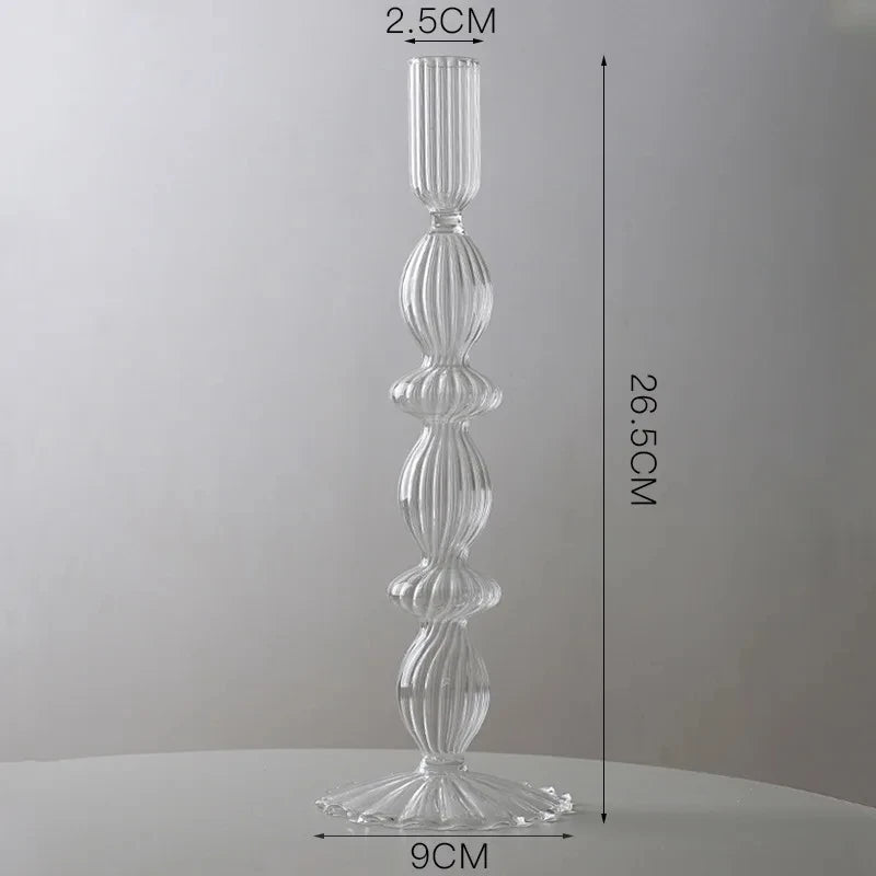bougeoir en verre européen pour décoration et mariage - vue 27 sur 30