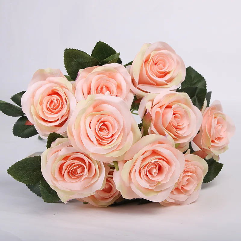 bouquet de roses artificielles pour mariage et décoration intérieure - vue 17 sur 27