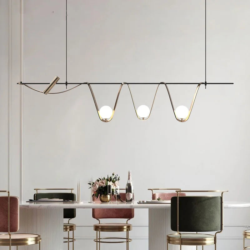 suspension créative minimaliste à led pour éclairage intérieur - vue 6 sur 9