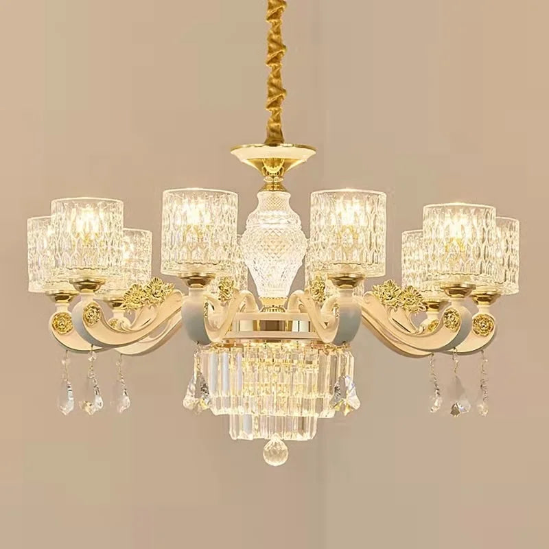 lustre en verre cristal design moderne pour un intérieur élégant - vue 4 sur 10