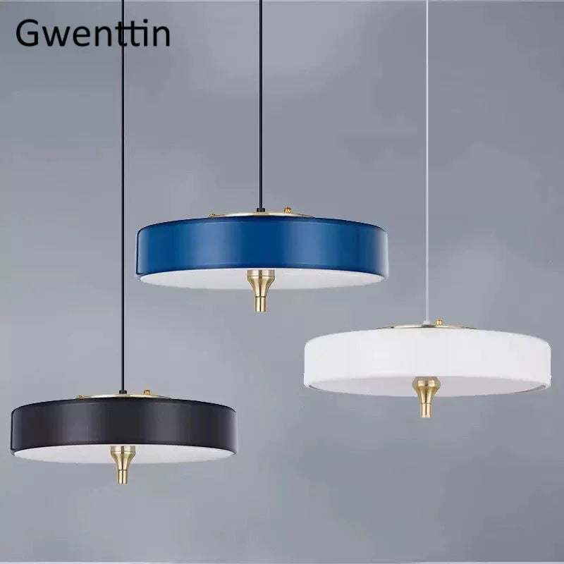 suspension ronde nordique luminaires led pour décoration moderne - vue 3 sur 9