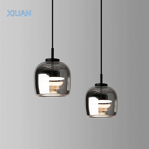 xiuan lampe de chevet à suspension en verre simple pour luminaires