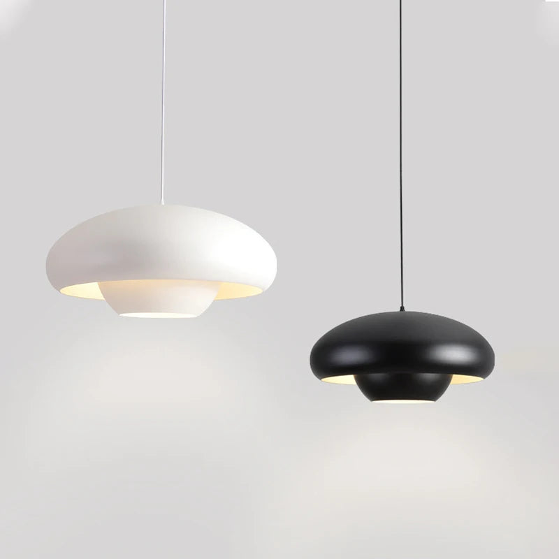 Suspension led nordique simple champignons luminaires suspendus intérieur - vue 6 sur 10