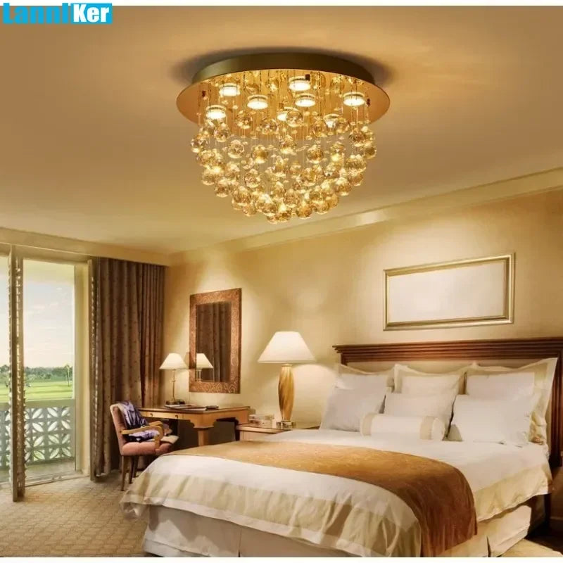lustre en cristal moderne pour éclairage intérieur élégant - vue 3 sur 7