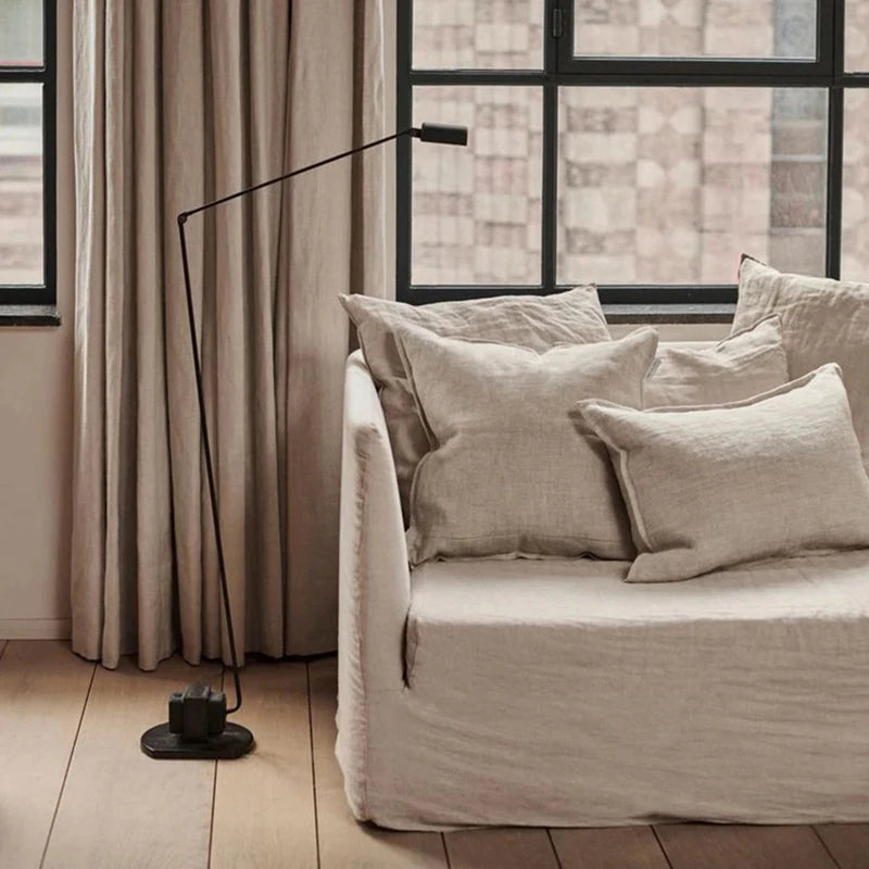lampadaire led minimaliste long bras métal prise adaptée - vue 3 sur 13