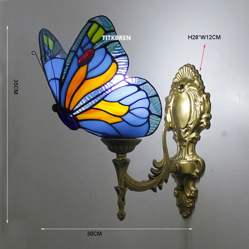 applique murale baroque en verre teinté à fleurs turques - vue 9 sur 18