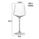 Verre a vin rouge cristal style nordique artisanal