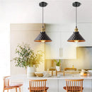 Industrielle Vintage-Pendelleuchte aus schwarzem Eisen dekorativ ideal für Loft