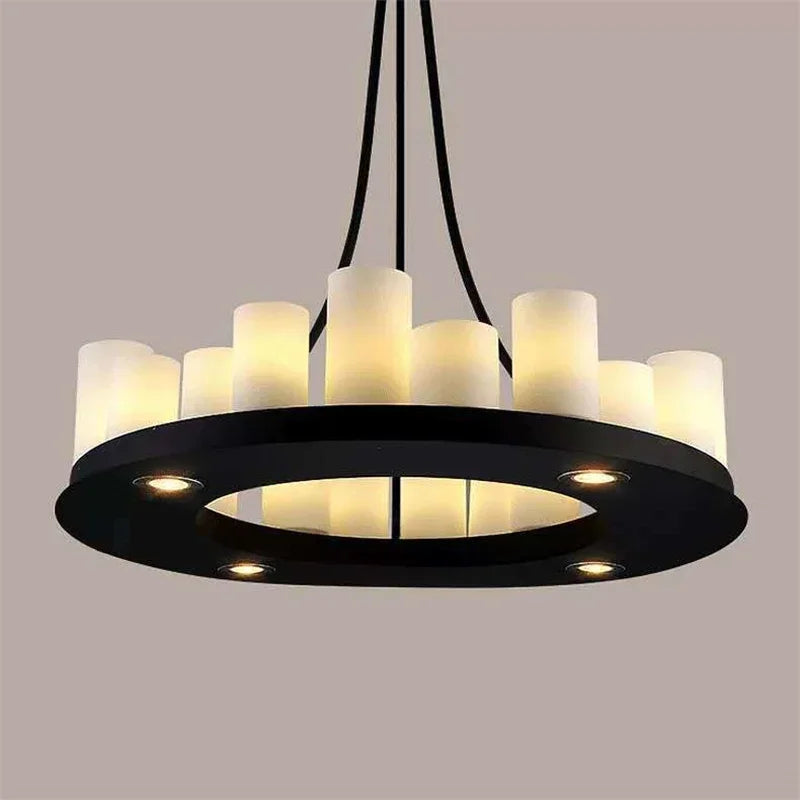 lustre à led moderne en verre pour décoration intérieure - vue 2 sur 6