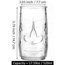 Mug tiki en verre transparent style bar cocktail