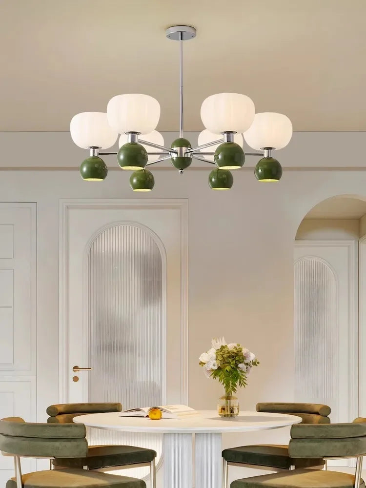 lustre décoratif acrylique avec abat-jour suspendu créatif - vue 5 sur 14