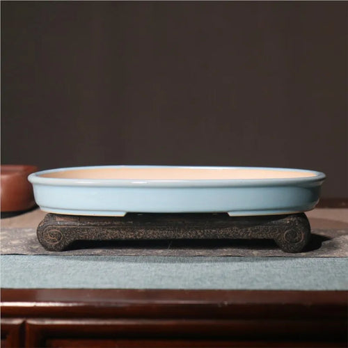 pot de fleurs rond en sable pour bonsaï rétro et succulentes - vue 7 sur 19