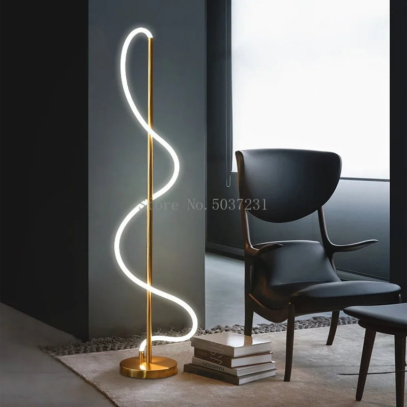 Moderner LED-Stehleuchte im nordischen Design, kreativ für den Innenbereich - vue 4 sur 9