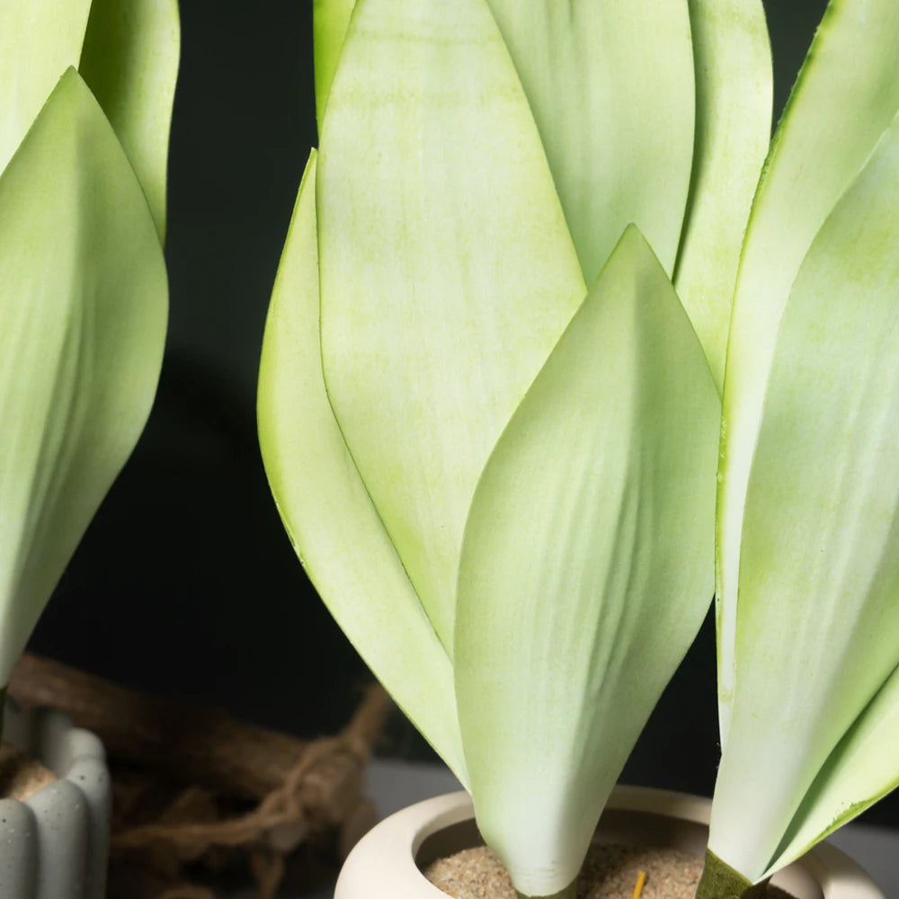 plante tropicale artificielle avec feuilles d'orchidée pour décoration intérieure - vue 4 sur 7