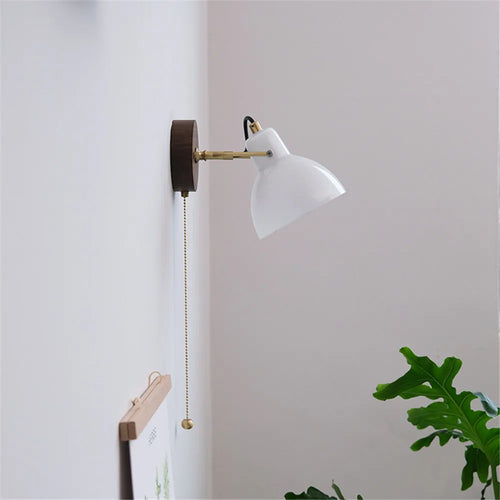 Wandleuchte aus Glas und Messing mit verstellbarem Schalter - vue 6 sur 8