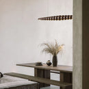 Moderne Pendelleuchte aus Holz LED-Langversion für Esstisch, Küche, Wohnzimmer und Büro