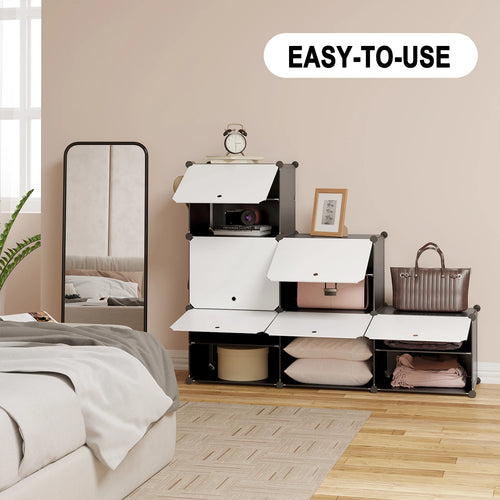 boîte de rangement à chaussures avec 6 compartiments modulaires en plastique