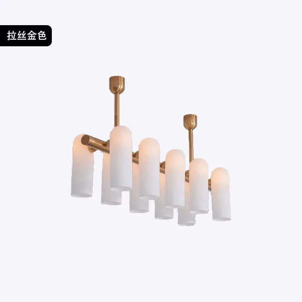 lustre en verre laiteux luminaire suspendu design moderne élégant - vue 12 sur 13