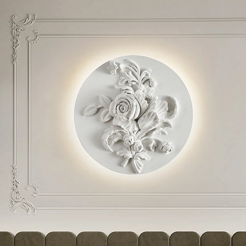 applique murale circulaire rétro en verre pour intérieur élégant