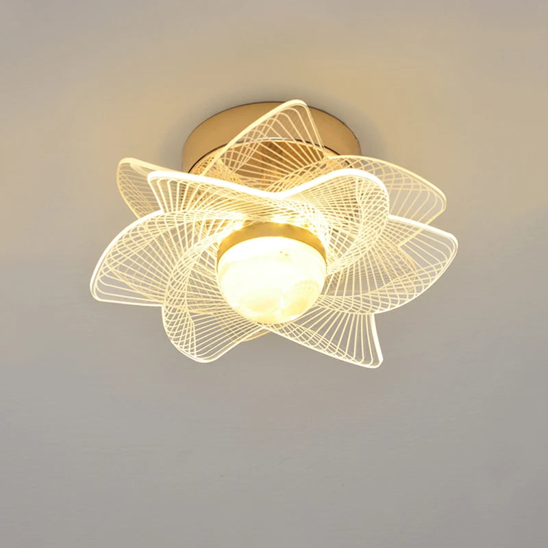 Moderne LED-Deckenleuchte im nordischen Design für Innenbereich und Balkon - vue 5 sur 13