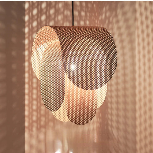 Suspension design danois métal troué arrondi