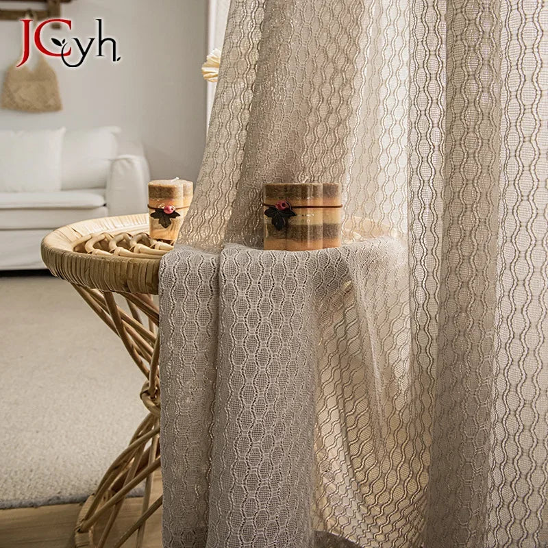 Voilage japonais transparent pour salon ou chambre élégant